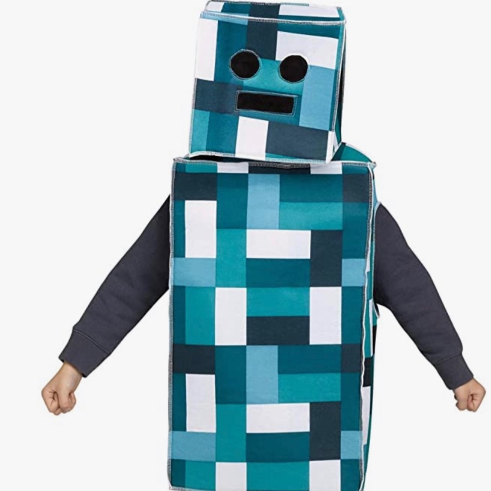 Mincraft robot monster child costume. NWT. Size small 4-8(37)